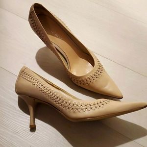 Nine West leather nude pumps